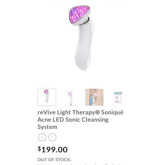 reVive Light Therapy® Soniqué Acne LED Sonic Cleansing System Kit Device Heads - Picture 2 of 12